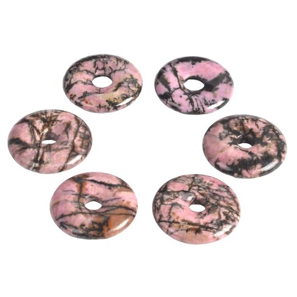 Rhodonite and Rose Quartz Pendant Handmade - Picture 6 of 6